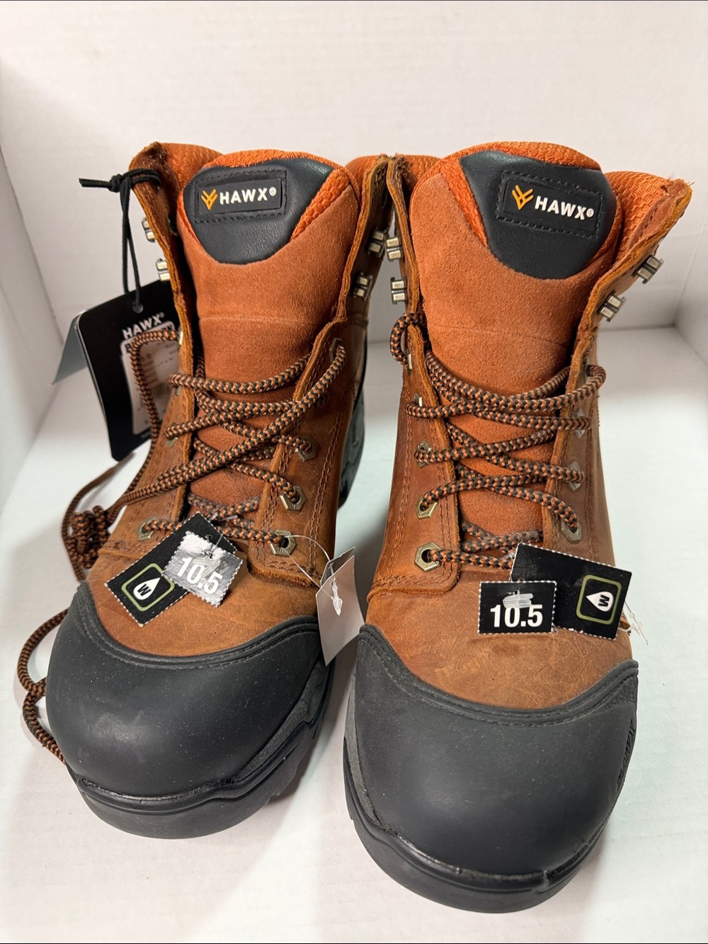 HAWX Men's Brown Work Boots - 10.5